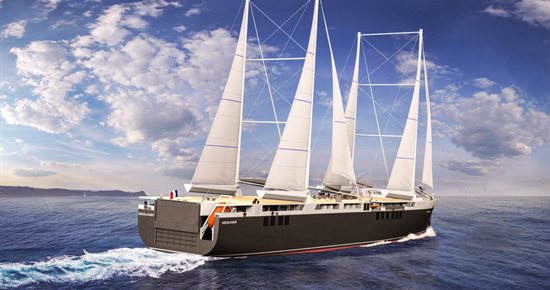 Un nouveau porte containers à voiles