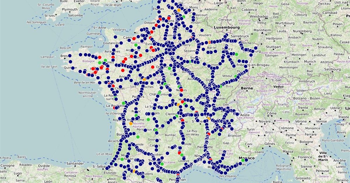 Une carte à destination des routiers