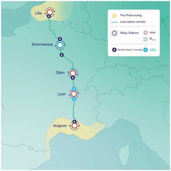 Le réseau de recharge PL Avignon-Lille est complet avec une nouvelle station autoroutière
